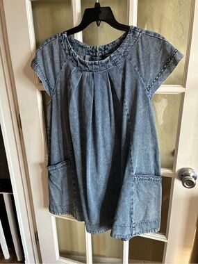 Free Market Light Blue Denim Dress Medium